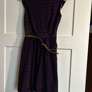 Elegant Purple Lace Dress
